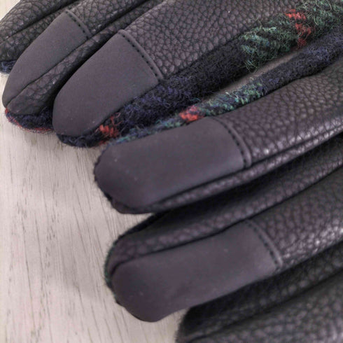 ハリスツイード Harris Tweed チェック柄手袋 スマホタッチ対応 レディース