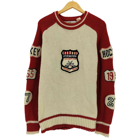 CLUB EUROPE ホッケー ワッペン アクリルニット メンズ JPN:L