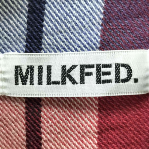 ミルクフェド MILKFED. BACK LOGO PLAID DRESS レディース FREE