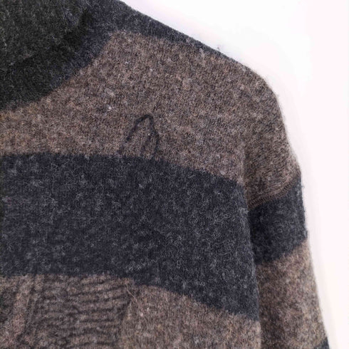 リーバイス Levis REDTAB フロント アニマルデザイン タートルネック ボーダーニット メンズ import:L