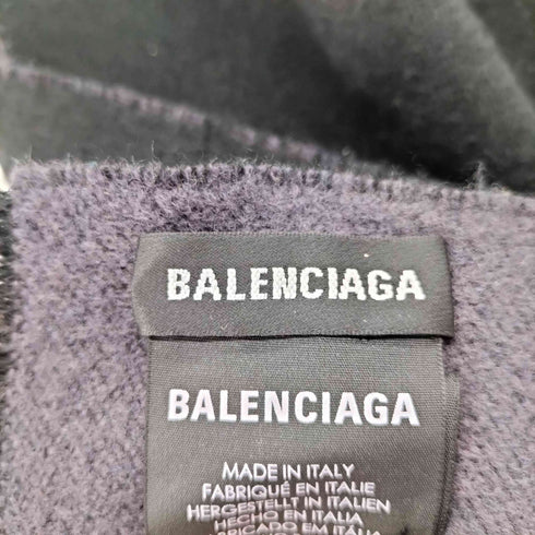 バレンシアガ BALENCIAGA ウール100% ロゴ大判マフラー メンズ 30x205