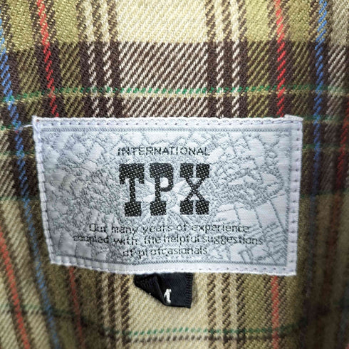 TPX 裏地チェック ショート丈 スイングトップ y2k メンズ JPN:M