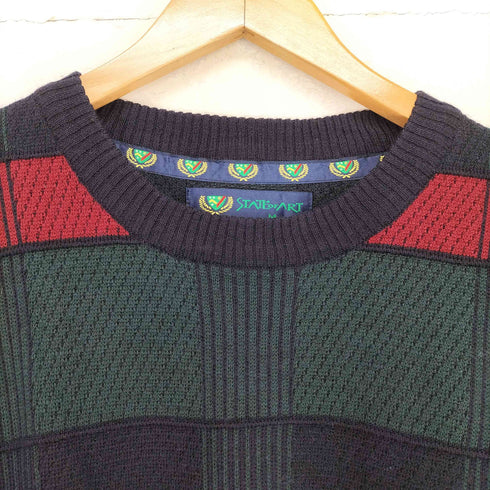 STATEOFART ロゴ刺繍クルーネックニット メンズ JPN:M