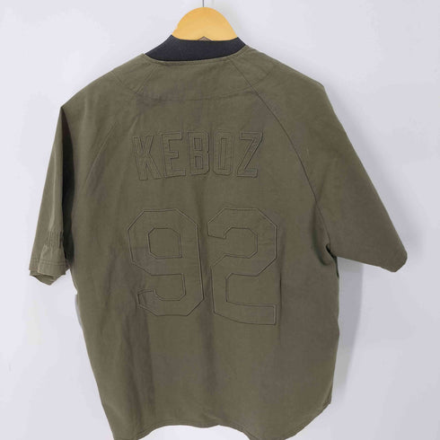 ケボズ KEboz EFG WASHED BASEBALL SHIRT ロゴ刺繍S/Sベースボールシャツ メンズ JPN:M