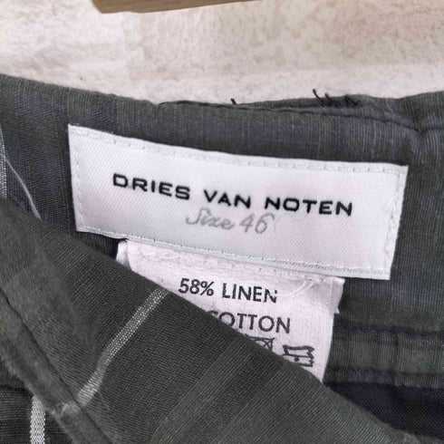 ドリスヴァンノッテン DRIES VAN NOTEN コットンリネン チェックカーゴショーツ riri メンズ 46