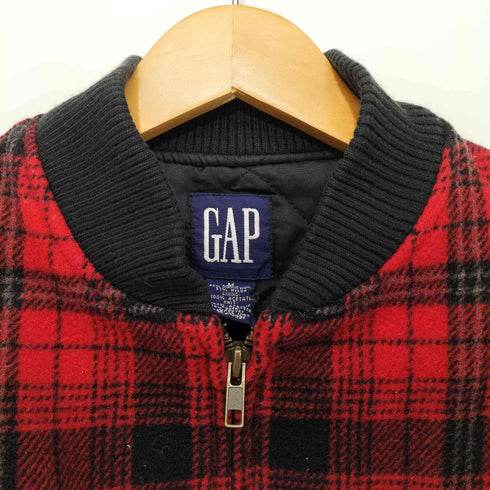 ギャップ Gap 90S OLD タータンチェック ジップアップ ブルゾン 短丈 メンズ import:M
