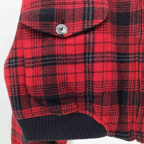 ギャップ Gap 90S OLD タータンチェック ジップアップ ブルゾン 短丈 メンズ import:M