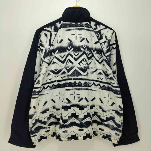 リーボック Reebok 90-00S 刺繍タグ 総柄 ジップアップナイロンジャケット メンズ