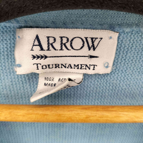 アロー ARROW TOURNAMENT MADE IN USA 90S アクリルカーディガン メンズ import:L