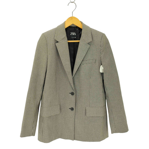ザラ ZARA CHECK BLAZER 2Bテーラードジャケット レディース import:XS