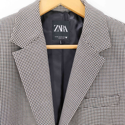 ザラ ZARA CHECK BLAZER 2Bテーラードジャケット レディース import:XS