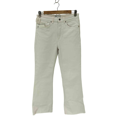 ザラ ZARA カットオフ フレアデニムパンツ レディース EUR:40-42