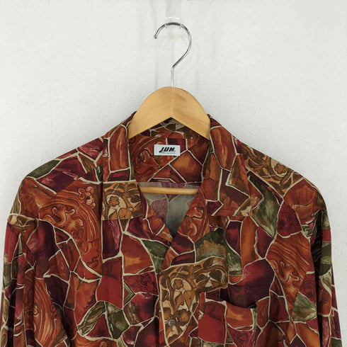 ジュンメン JUN MEN 80-90s ポリ100 オープンカラー総柄シャツ メンズ ONE SIZE