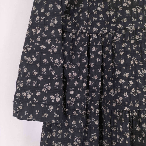 ザラ ZARA フラワープリントティアードワンピース レディース S