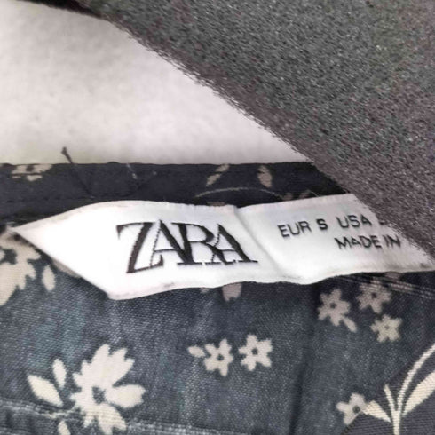 ザラ ZARA フラワープリントティアードワンピース レディース S