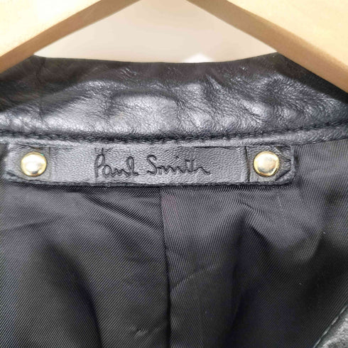 ポールスミス Paul Smith シングルライダースラムレザージャケット メンズ import:M