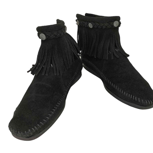 ミネトンカ Minnetonka スウェード フリンジ ウエスタン ショートブーツ レディース 8