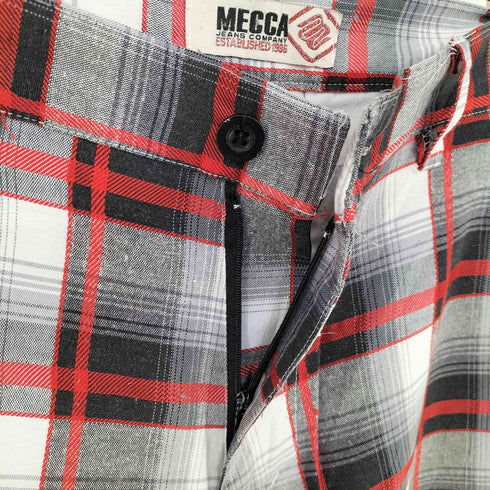 メッカ mecca 90-00s オンブレチェック コットンポリカーゴショーツパンツ バギーショーツ BBOY メンズ 32