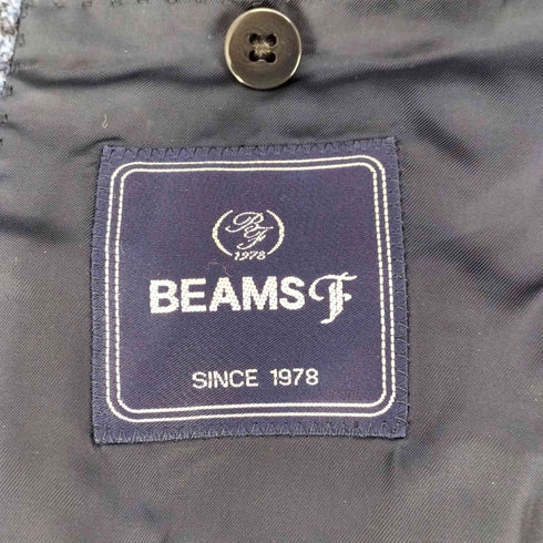 ビームスエフ BEAMS F キャメル混 千鳥格子 ウールテーラードジャケット メンズ 97