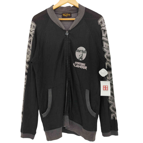 ヒステリックグラマー HYSTERIC GLAMOUR フロント袖プリント レーヨン ジップアップ ジャケット ユニセックス メンズ FREE