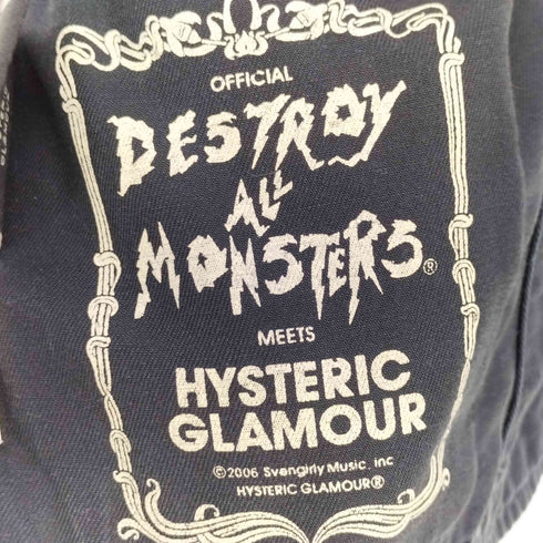 ヒステリックグラマー HYSTERIC GLAMOUR DESTROY ALL MONSTERS ワッペン バックプリント エポレット コットン ミリタリー ハーフ コートジャケット ユニセックス メンズ