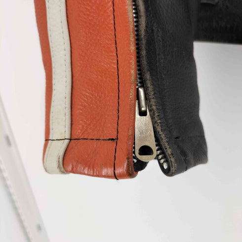 real leather レーシングジャケット メンズ import:XXL