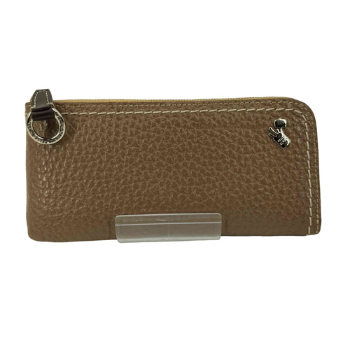 ペレボルサ PELLE BORSA ブランドロゴ L字ジップ レザーウォレット レディース