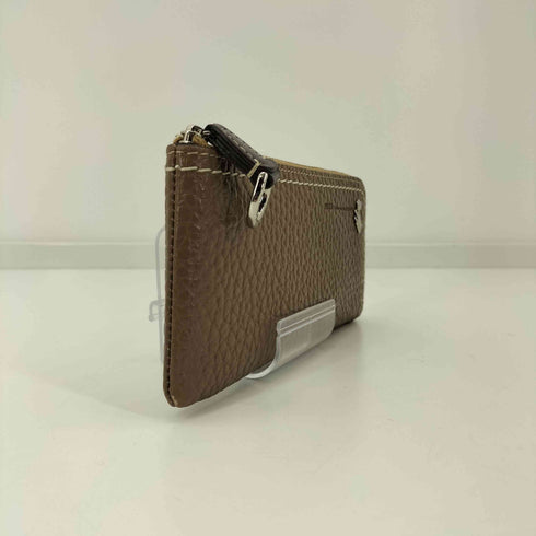 ペレボルサ PELLE BORSA ブランドロゴ L字ジップ レザーウォレット レディース