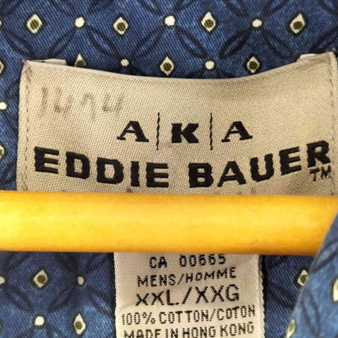 エディーバウアー Eddie Bauer 90s AKA 小紋柄 ボタンダウンシャツ メンズ XXL
