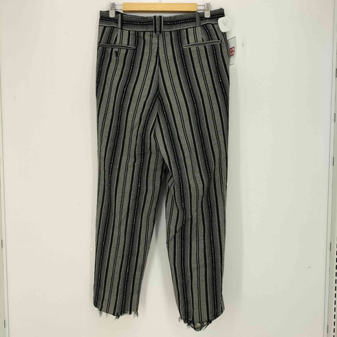 l'garage uomo ウールナイロン ストライプ タックワイドパンツ メンズ 41