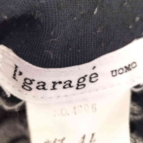 l'garage uomo ウールナイロン ストライプ タックワイドパンツ メンズ 41