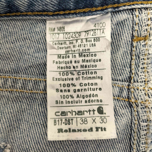 カーハート Carhartt メキシコ製 RELAXED-FIT TAPERED-LEG DENIM PANTS 5ポケット デニム パンツ メンズ 38×30