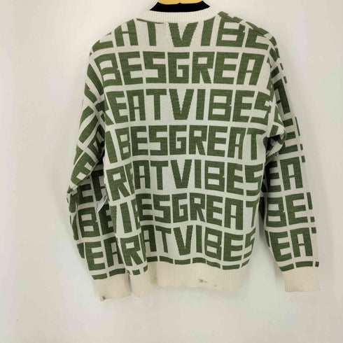 ザラ ZARA 総柄 アクリル コットン ニット メンズ import:M