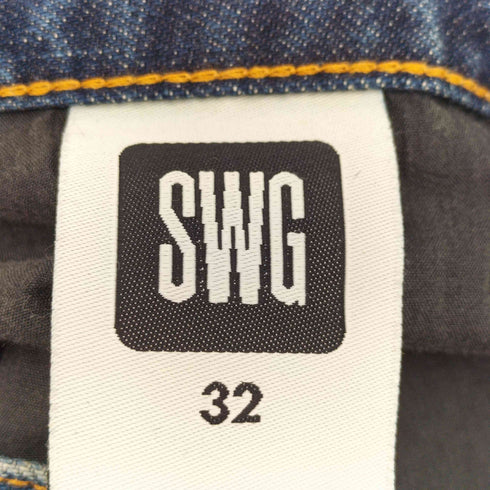 スワッガーバイエスダブリュージー SWAGGER by SWG ジップフライ ペイント ダメージ デニム ショーツ メンズ 32