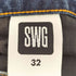スワッガーバイエスダブリュージー SWAGGER by SWG ジップフライ ペイント ダメージ デニム ショーツ メンズ 32