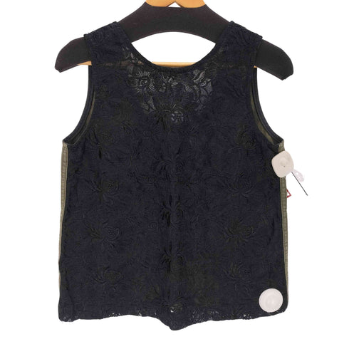 トリココムデギャルソン tricot COMME des GARCONS フラワーレース切替 コットンベスト レディース