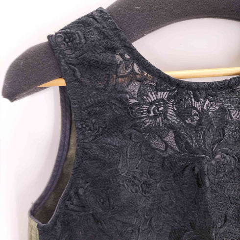トリココムデギャルソン tricot COMME des GARCONS フラワーレース切替 コットンベスト レディース