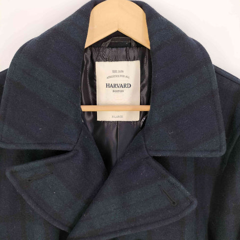 ハーバード HARVARD チェック ウールナイロン ピーコート メンズ import:XL
