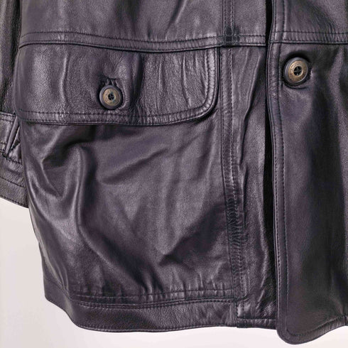 WARMCOMPANY イタリア製 シープレザー レザージャケット ハーフコート メンズ import:L