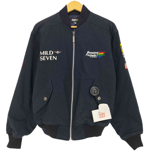 BENETTON FORMULA 90S ワッペン ジップアップブルゾン レーシング メンズ import:M