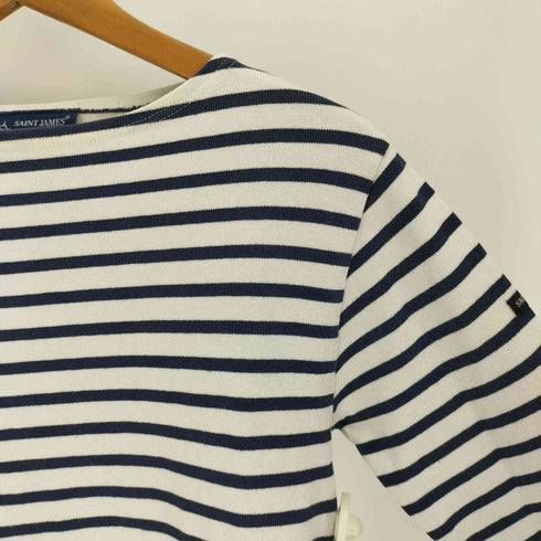 セントジェームス SAINT JAMES フランス製 ボーダー ボートネック L/S Tシャツ バスクシャツ レディース import:XS