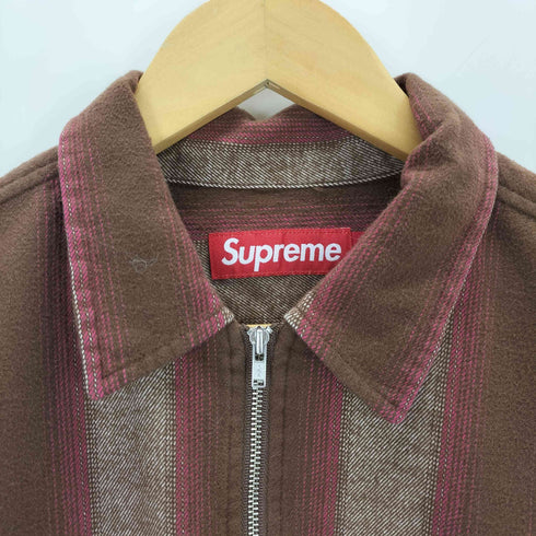 シュプリーム Supreme Stripe Flannel Zip Up Shirt メンズ JPN:M