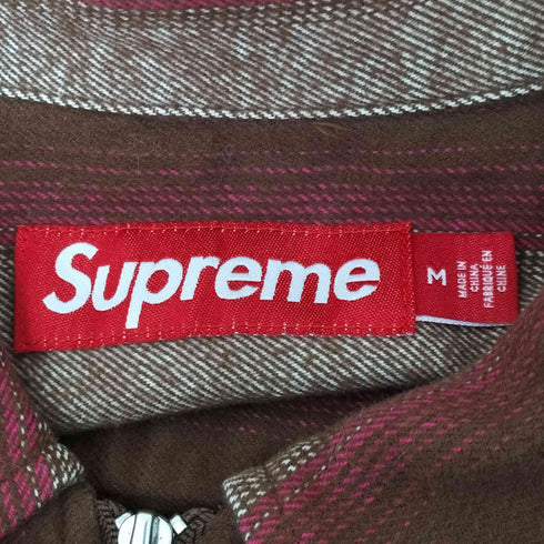 シュプリーム Supreme Stripe Flannel Zip Up Shirt メンズ JPN:M