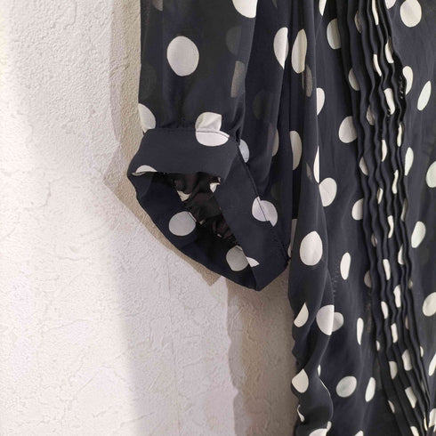 ジュンヤワタナベコムデギャルソン JUNYA WATANABE COMME des GARCONS AD2007 07AW MY WAY期 ウール縮絨 シースルードットS/Sワンピース レディース SS