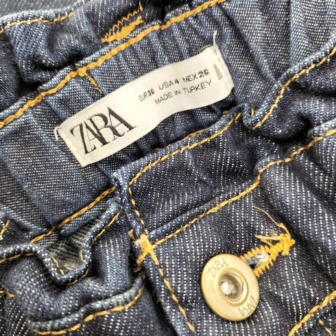 ザラ ZARA ハイウエスト ウエスト ギャザー デニムパンツ レディース US:26-27