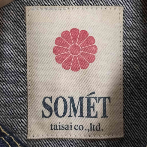 SOMET デニム シングル ライダースジャケット メンズ 48