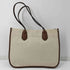 マイケルコース Michael Kors HEIDI ストライプ キャンバス×レザーベージュトートバッグ レディース