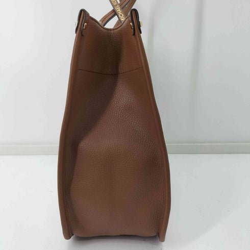 マイケルコース Michael Kors HEIDI ストライプ キャンバス×レザーベージュトートバッグ レディース