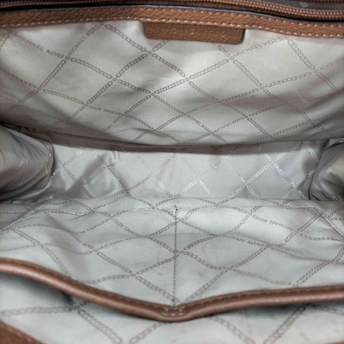 マイケルコース Michael Kors HEIDI ストライプ キャンバス×レザーベージュトートバッグ レディース