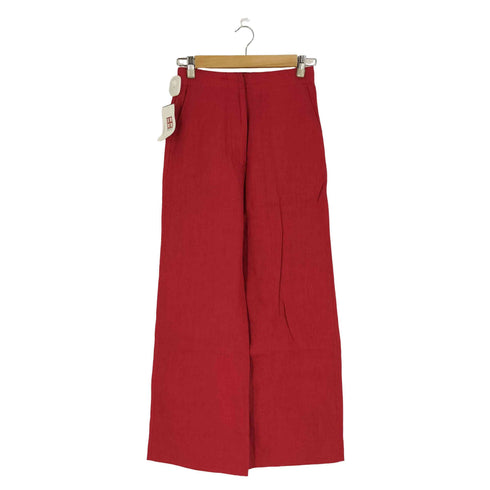 ランブルレッド RUMBLE RED バックレース リネン ワイドパンツ レディース JPN:S